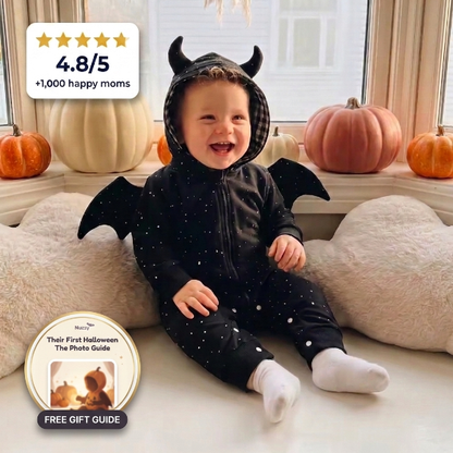 Baby Bat Costume with Horns and Wings